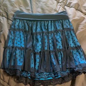 Blue polka dot tutu skirt